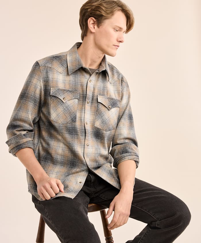 MEN'S PLAID SNAP-FRONT WESTERN CANYON SHIRT